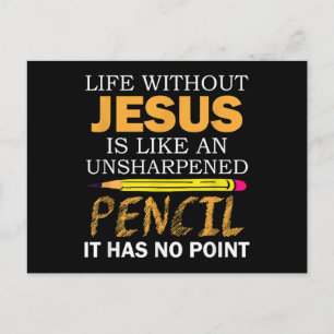 Life Without Jesus Funny Christian Religious Faith Postcard
