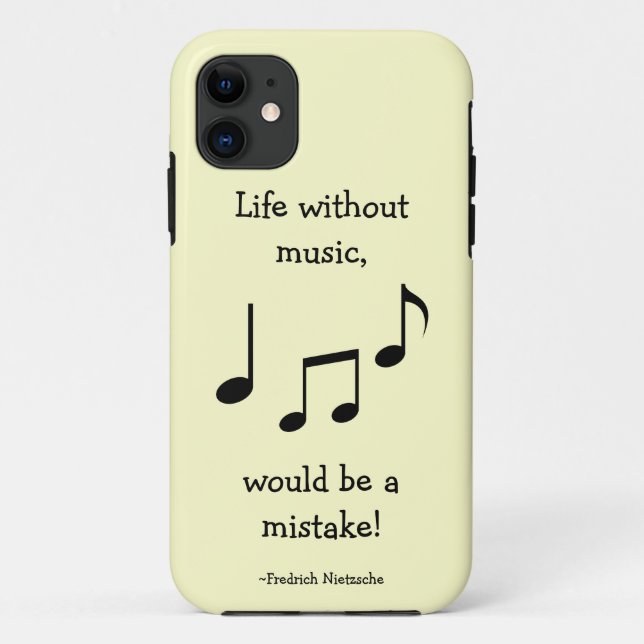 Life Without Music iPhone 5 Coque (Dos)