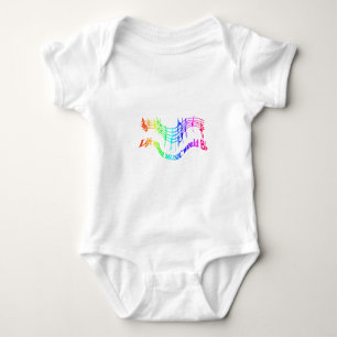 Life without Music would "B Flat" Humour Quote Baby Bodysuit