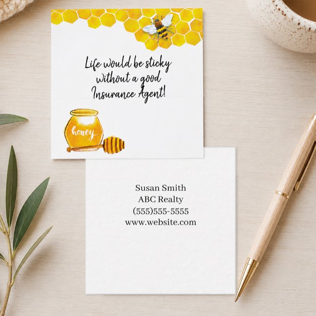 Life Would be Sticky Business Card (Insurance Marketing Pop By Card)