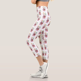 Life Yoga Is Sweet With Sparkles Of Doughnuts Capri Leggings