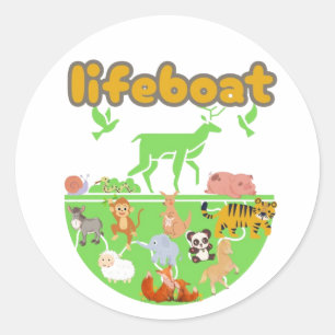 lifeboat classic round sticker