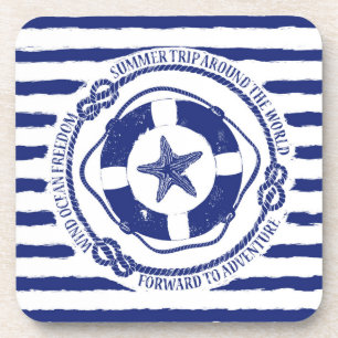 Lifebuoy And Starfish Coaster