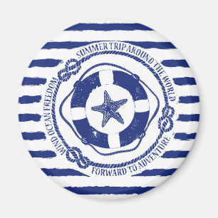 Lifebuoy And Starfish Magnet