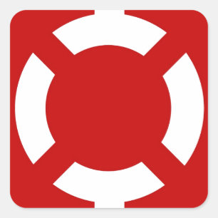 Lifebuoy Square Sticker