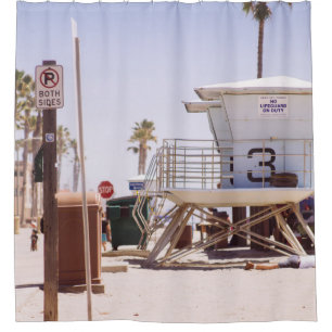 Lifeguard houses under bright skty
