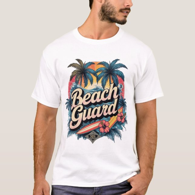 Lifeguard Pride | Bold Beach Guard Tribute  T-Shirt (Front)