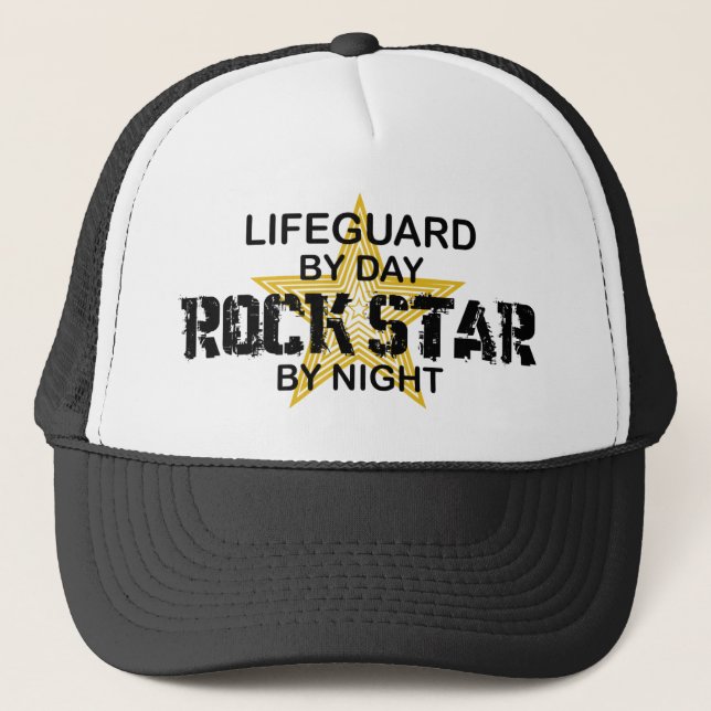 Lifeguard Rock Star by Night Trucker Hat (Front)