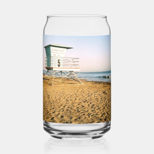 Lifeguard Tower in Santa Cruz Can Glass (Front)