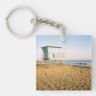 Lifeguard Tower in Santa Cruz Keychain