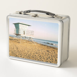Lifeguard Tower in Santa Cruz Metal Lunch Box
