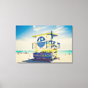 Lifeguard Tower   South Beach, Miami, Fl Canvas Print