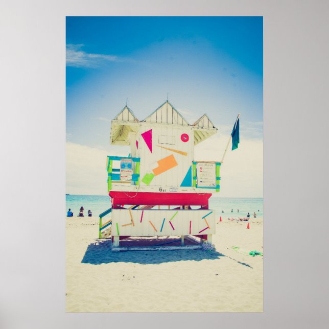 Lifeguard Tower | South Beach, Miami Poster (Front)