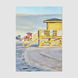 Lifeguard towers Siesta Key Beach Tissue Paper