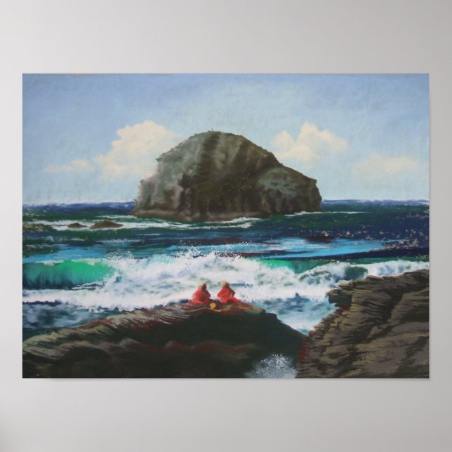 Lifeguards Relaxing At Trebarwith Strand Poster (Front)