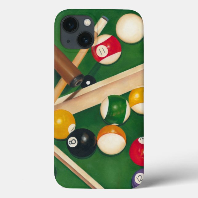Lifelike Billiards Table with Balls and Chalk Case-Mate iPhone Case (Back)
