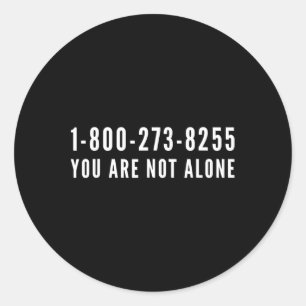 Lifeline 1-800-273-8255 Suicide Prevention Help Li Classic Round Sticker