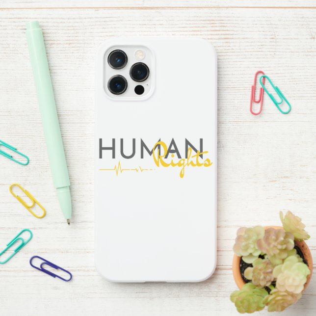 Lifeline to Human Rights iPhone Case (On Desk)