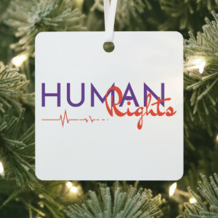 Lifeline to Human Rights Metal Ornament