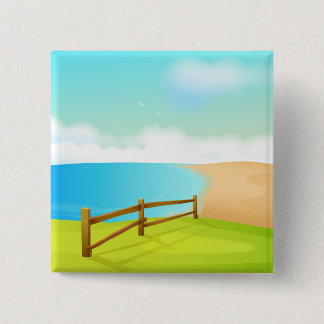 Lifes a Beach 2 Inch Square Button