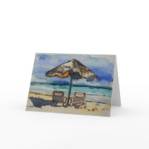 Life's A Beach Blank Card