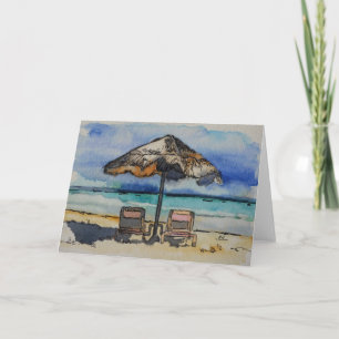 Life's A Beach Blank Card