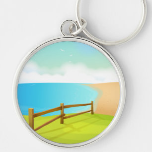 Lifes a Beach Keychain