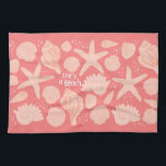 Life's A Beach Pink Seashells on Pink Kitchen Towel<br><div class="desc">Decorate your kitchen with this seashells dish towel. Makes a great housewarming or wedding gift! 
You can customize it and add text too.
Check my shop for lots more colours and patterns!</div>
