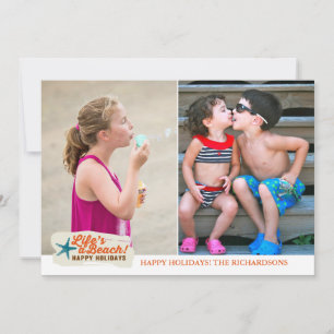 Life's A Beach! x2 Holiday Card