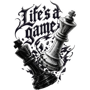 Life's A Game - Shattered Chess Kings Gothic Stree Sweatshirt