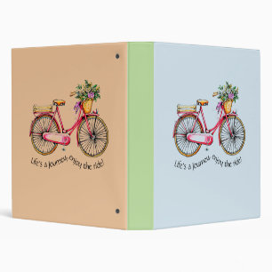 Life's a Journey, Enjoy the Ride - Flower Bike Binder