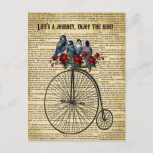 Life's a Journey Enjoy the Ride postcard