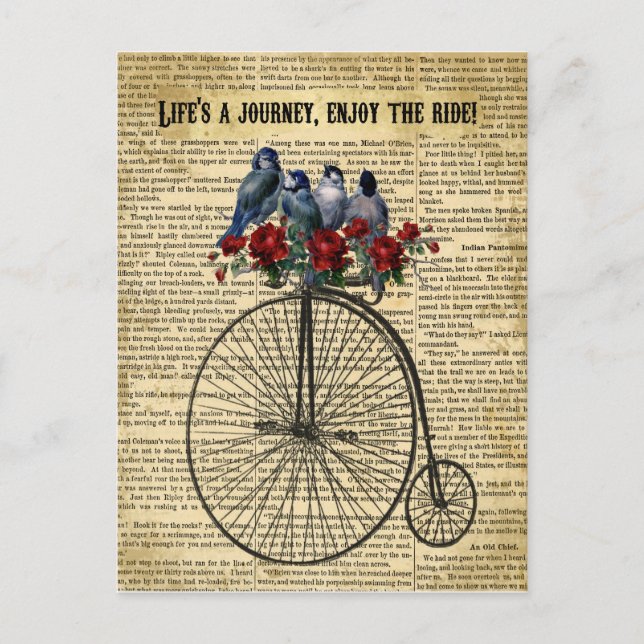 Life's a Journey Enjoy the Ride postcard (Front)