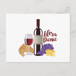 Lifes A Picnic Postcard