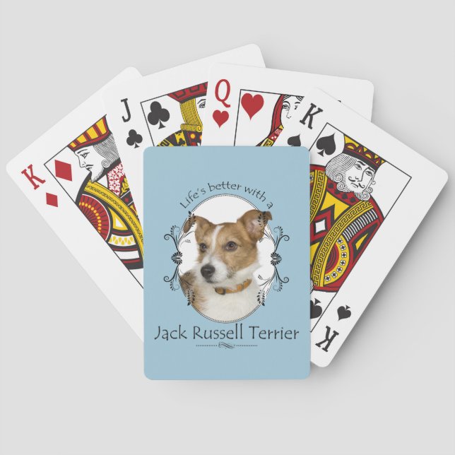 Life's Better Jack Russell Playing Cards (Back)
