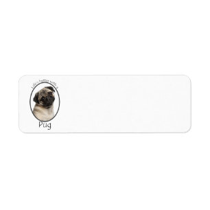Life's Better Pug Return Address Labels