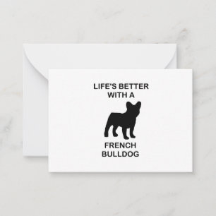 lifes better with a french bulldog card