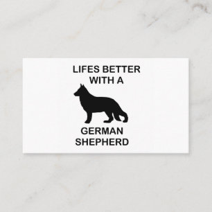 life's better with a german shepherd business card