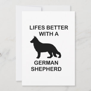 life's better with a german shepherd invitation