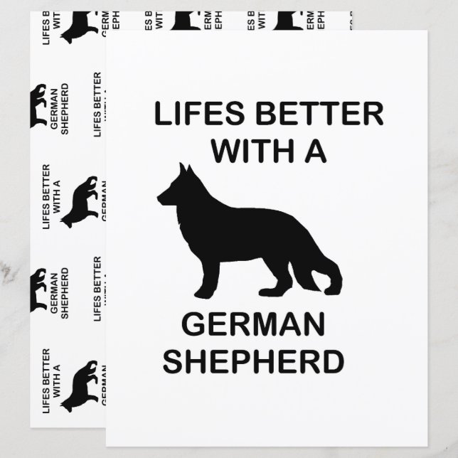 life's better with a german shepherd scrapbook (Front/Back)