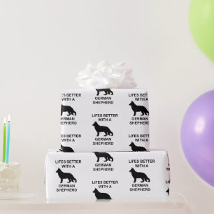 life's better with a german shepherd wrapping paper
