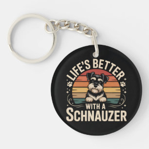 Life's Better With A Schnauzer Keychain