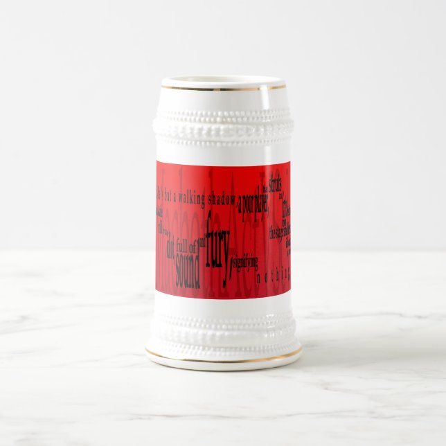 'Life's but a Walking Shadow' Macbeth Shakespeare Beer Stein (Center)