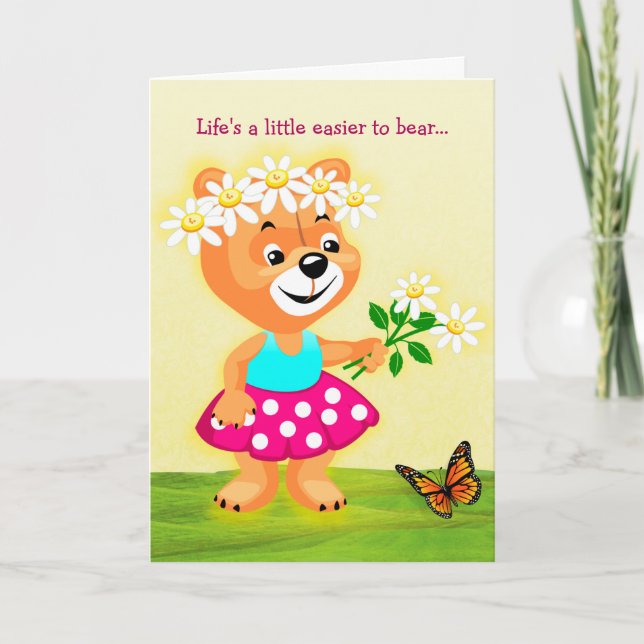 Life's Easier to Bear Friendship Greeting Card (Front)
