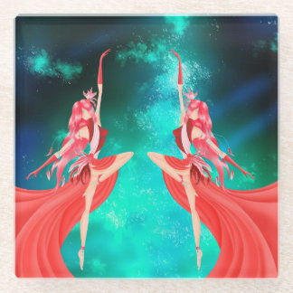Life's Eternal Dance Glass Coaster