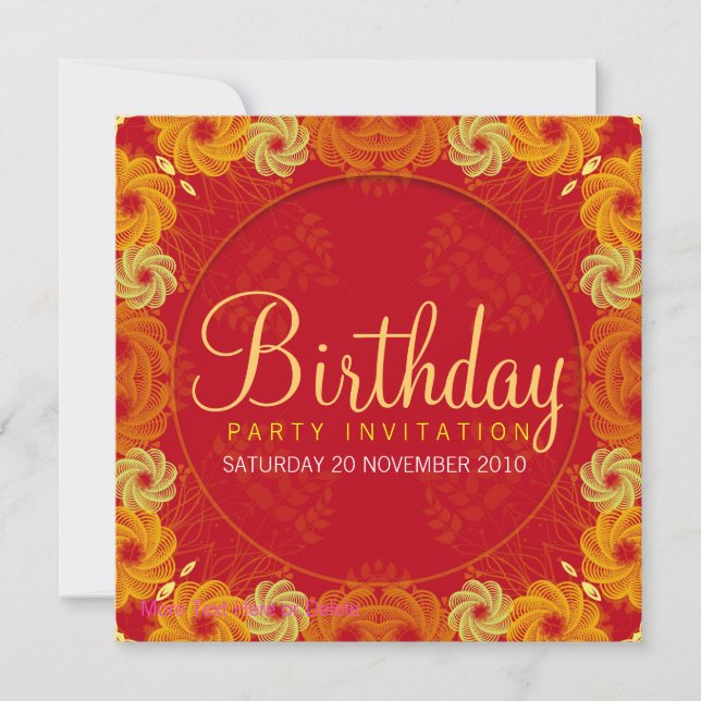 Life's Full Circle Party Birthday Invitation (Front)
