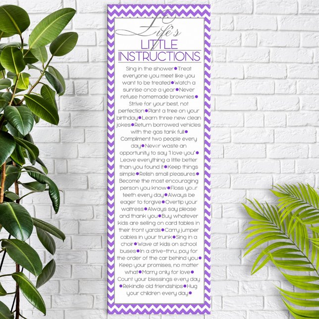 Life's Little Instructions Light Purple Poster (Creator Uploaded)