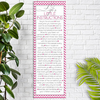 Life's Little Instructions Soft Pink Poster