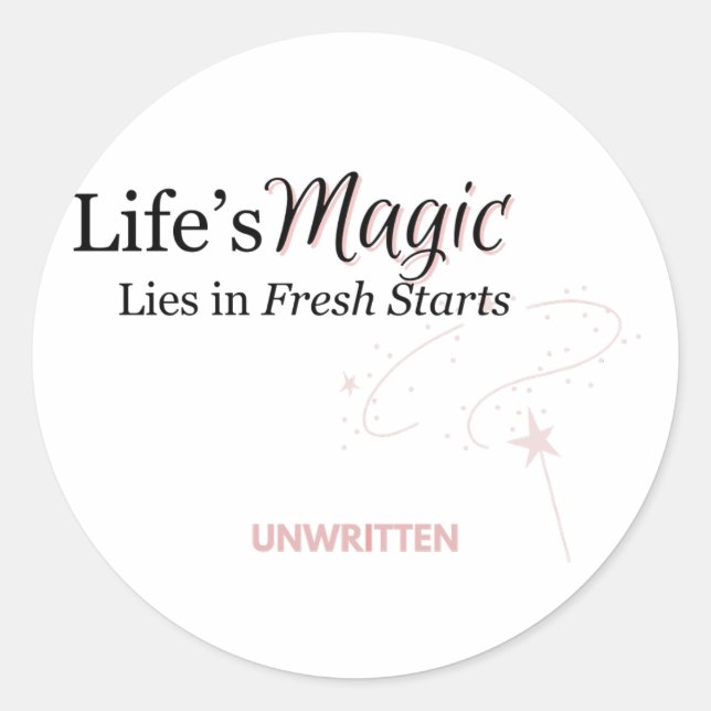 Life's Magic Classic Round Sticker (Front)