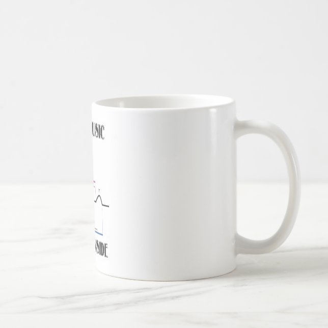 Life's Music Found Inside (ECG/EKG Heartbeat) Coffee Mug (Right)